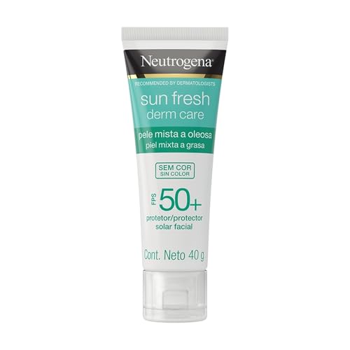 Neutrogena Sun fresh Protector Solar Facial sin color Dermcare Niacinamida FPS50