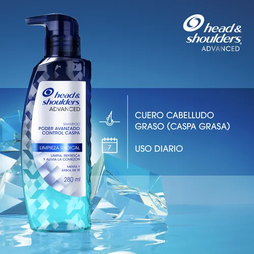 Shampoo Head Shoulders Advanced Limpieza Radical Shampoo Anticaspa Uso Diário 28