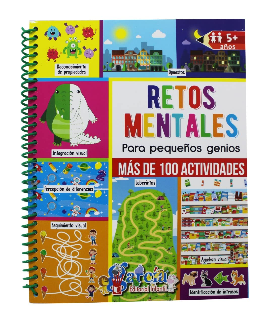Libro -  Retos Mentales Para Pequeños Genios – Juegos Mentales Para Niños – Acti