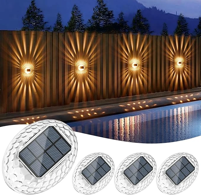 Lámparas para Jardín, Lampara Solar Exterior con Iluminación de 360° Quntis