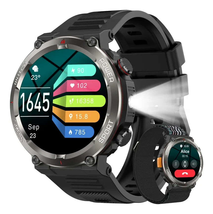 Reloj Smart Watch Inteligente Brújula Luz Led W50pro