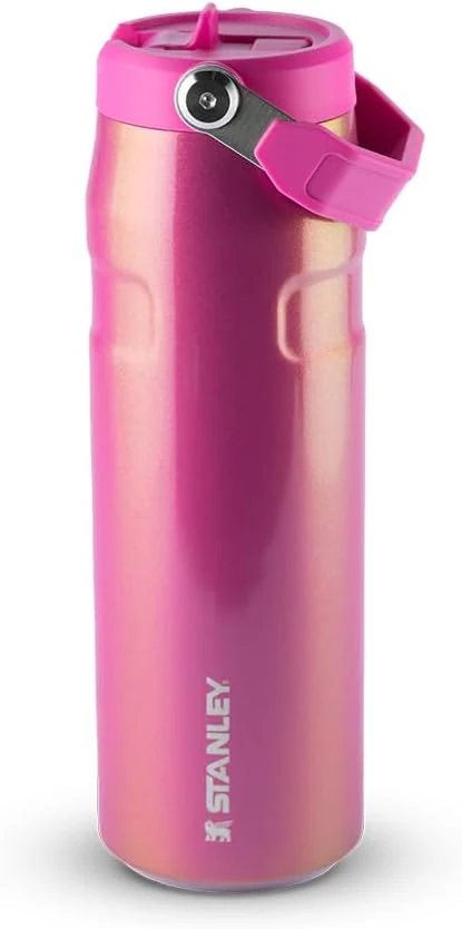 Termo Stanley IceFlow AeroLight Flip Straw Dazzle Pink Shimmer 709ml - Botella Stanley Ultra Ligera y Resistente