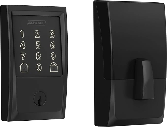 Cerrojo de seguridad WiFi con borde Camelot, Century, Lock Only, Negro mate