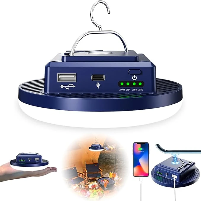 Luz LED Portátil para Tienda de Campaña,Linterna Camping Recargable