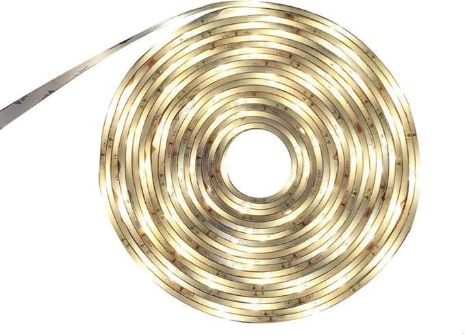 Tira LED Luz Suave Cálida 5 Metros 12W - Plug and Play, Uso en Interiores, No atenuable, 1 Pieza