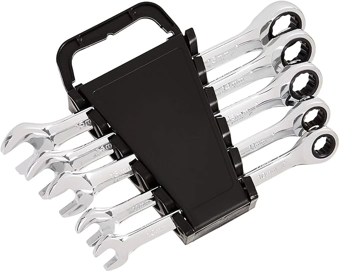 Juego de llaves de trinquete métricas, 5 piezas