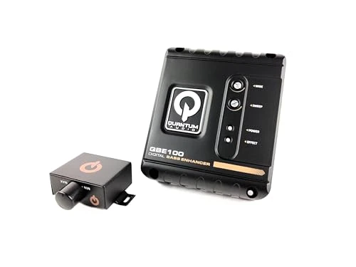 Quantum Audio Restaurador de Bajos Digital - QBE100 - Mejora Graves con Tecnología DSP, Control Remoto, Entrada Balanceada y Salida de Alta Fidelidad para Auto