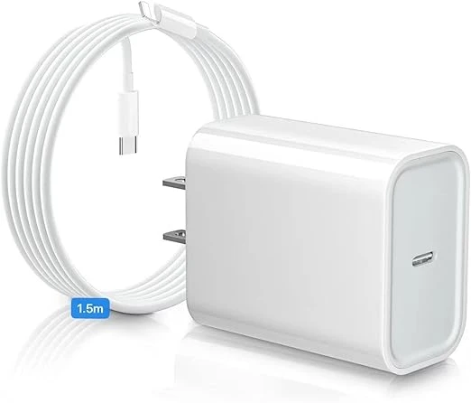 Cargador Carga Rapida con Cable 1.5M,Compatible con iPhone 14/13/12/11/Pro MAX/iPhone X/XS/XR/8, Cargador iPad
