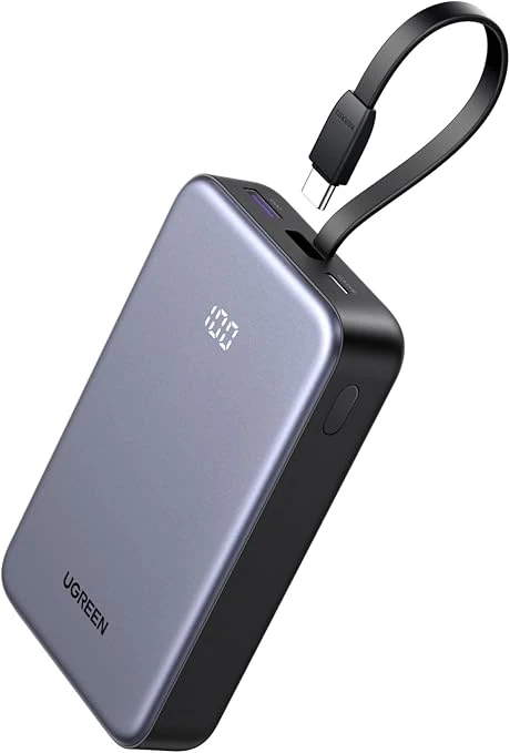 Cargador Batería Portátil con Cable Incorporado USB C