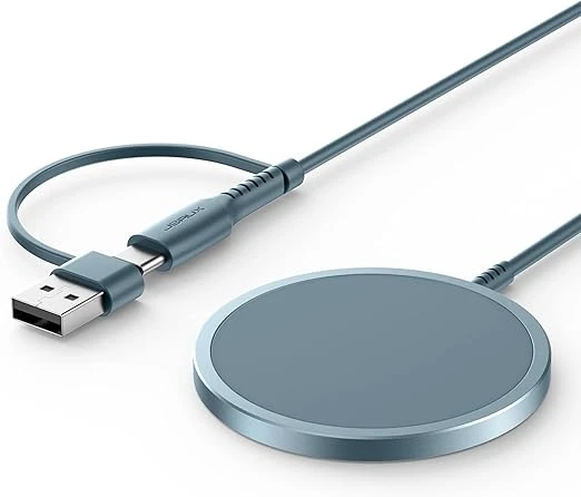 Cargador inalámbrico magnético Compatible con MagSafe Charger/iPhone 16e/16/16 Plus/16 Pro/16 Pro Max/15 14 13 12 Series, Almohadilla de Carga inalámbrica mag Safe Charger