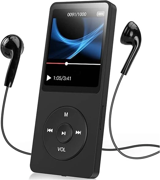 Reproductor MP3 MP4 Bluetooth 5.0, HiFi Portátil con Altavoces HD, Radio FM, Grabación, Soporta Vídeo e Imágenes (Sin Tarjeta de Memoria)