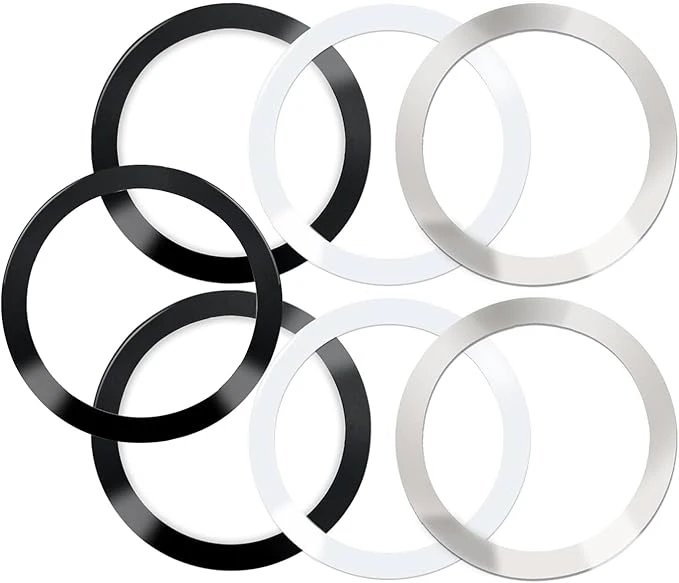 Anillo de Metal Magnético Safe para Celular Auto Cargador, Compatible con iPhone 15 14 13 12 Serie, Galaxy S23 Ultra, Xiaomi
