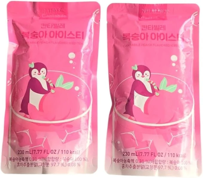 Bebida Coreana Sabor Durazno 2 unidad