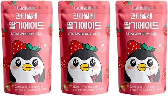 Bebida Coreana Sabor Fresa Canabile 230ml Paquete de 3