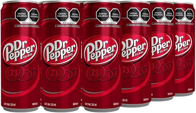 Dr Pepper 355 ml, Lata Sleek (12 pack)