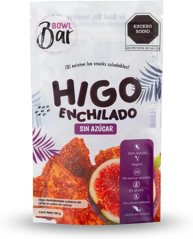 Higo Enchilado 100% natural, vegano, sin azúcar añadida, sin gluten y sin conservadores. 150gr