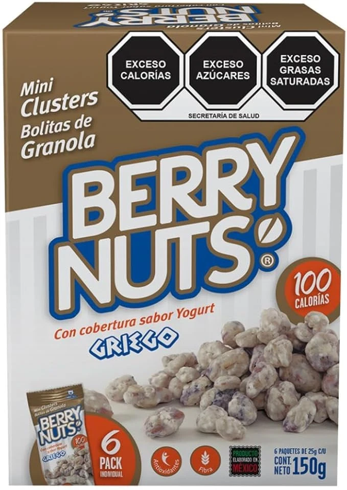 Snacks de frutos secos y yogur griego, 150 g