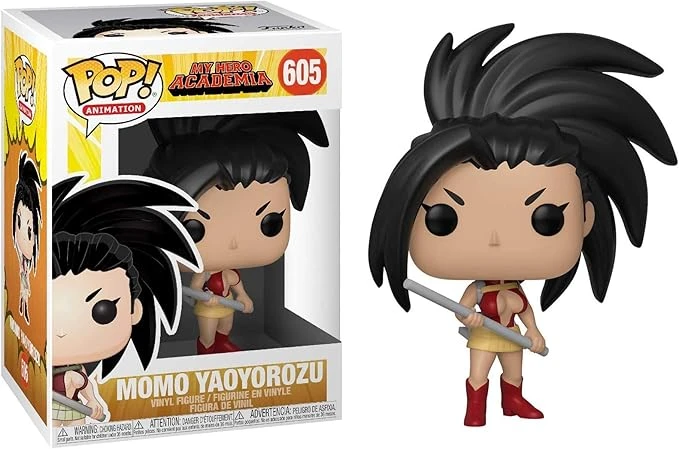 Momo Yaoyorozu: Fun ko Pop! Animation Figura de vinilo y 1 paquete protector gráfico compatible (605 - 42935 - B)