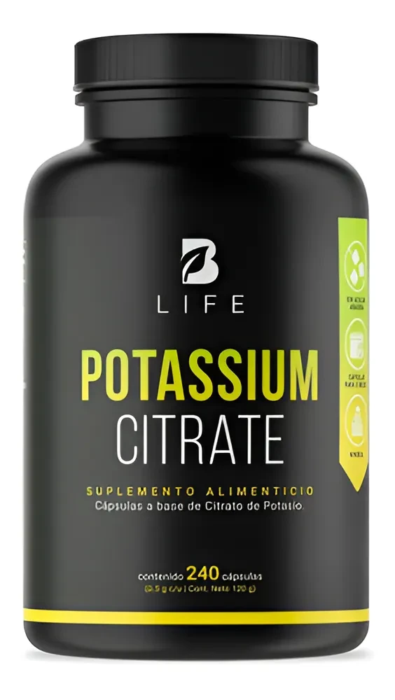 Citrato De Potasio De 240 Cápsulas B Life Sin Sabor