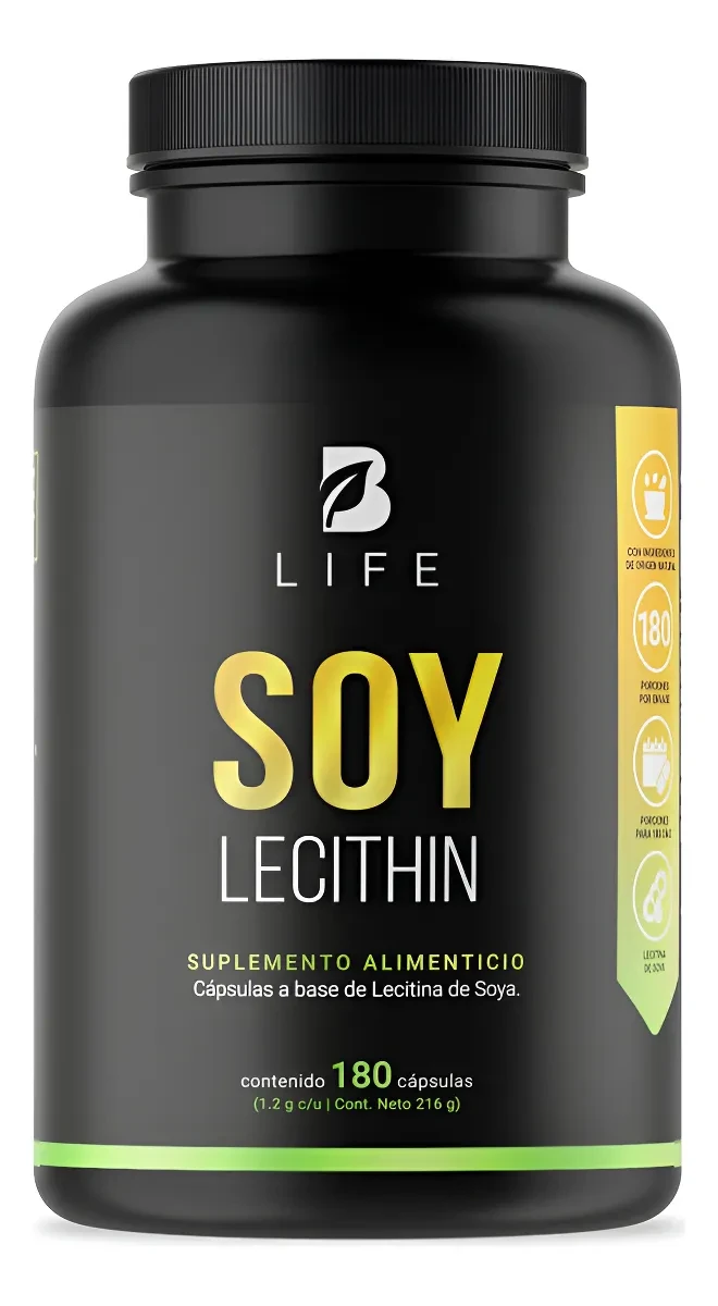 Lecitina De Soya De 180 Cápsulas Soy Lecithin B Life 180 Cápsulas