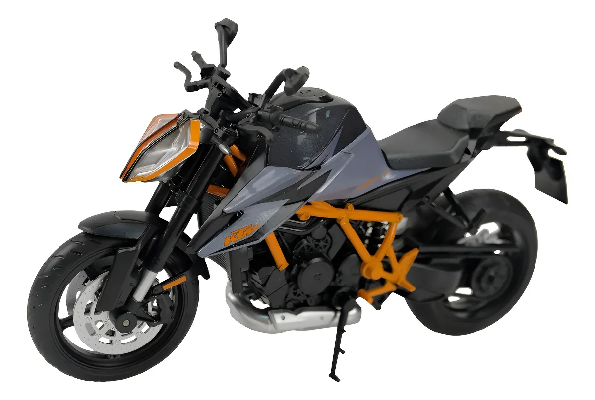 Moto Ktm 1290 Con Base 1:12 Color Gris  Escala