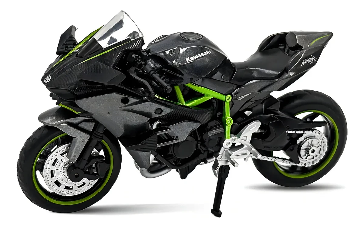 Kawasaki Ninja H2r Metal Moto Juguete Carros Coleccionable Escala 1:18