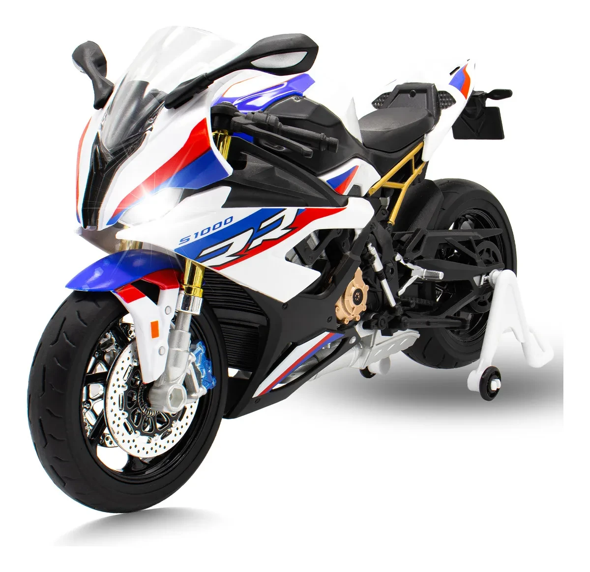 Bm S1000 Rr Metal Moto Juguete Carros Coleccionable Con Luz